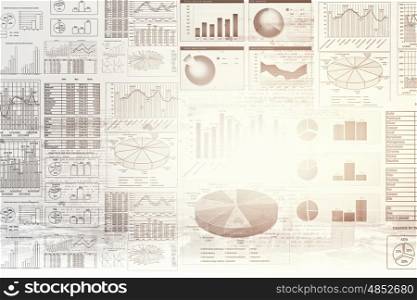Average sales analysis. Background digital light image with market infographs