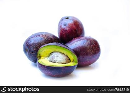 avocado fresh fruit for healthy food on white background
