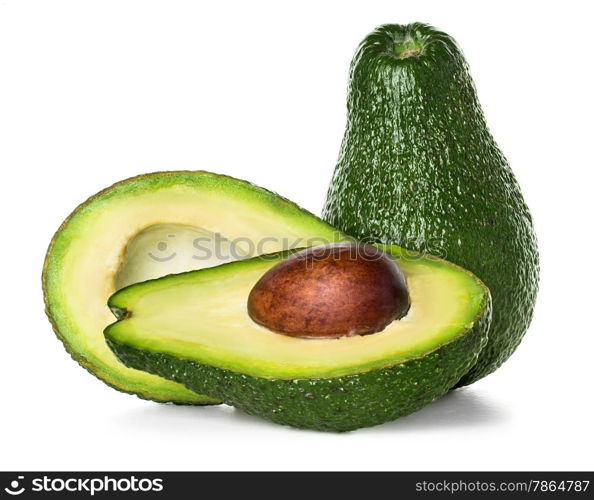 Avocado isolated on a white background.