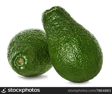 Avocado isolated on a white background.