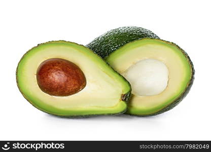 Avocado isolated on a white background.