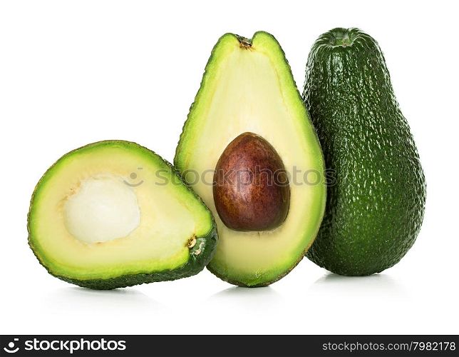 Avocado isolated on a white background.