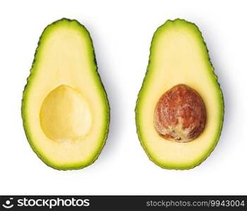 avocado isolated on white background. avocado on white background