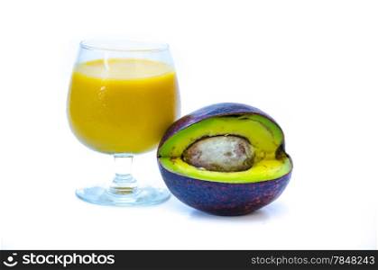 avocado juice with fresh avocado fruit for healthy food