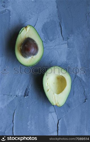 Avocado on a grey background