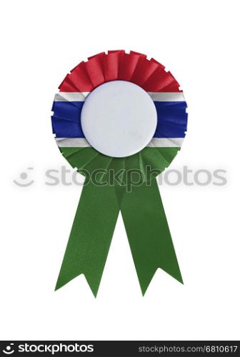 Award ribbon isolated on a white background, Gambia