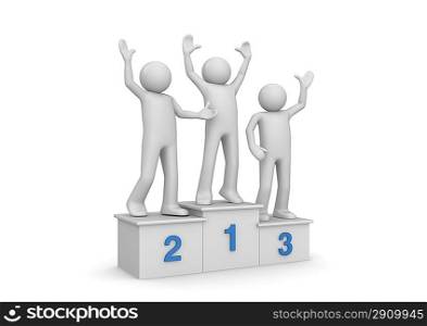 Awarding ceremony (3d isolated characters series)