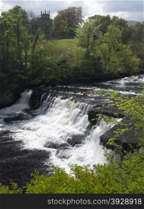Aysgarth Falls in Wensleydale in the Yorkshire Dales in northeast England