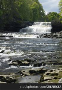 Aysgarth Falls in Wensleydale in the Yorkshire Dales in northeast England