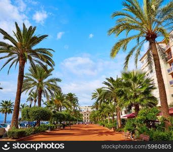 Ayuntamiento Lloret de Mar at Jacint Verdaguer passeig promenade City Hall Costa Brava of Catalonia Spain