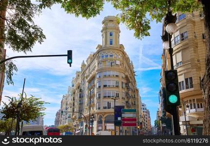 Ayuntamiento Square and San Vicente street corner in Spain