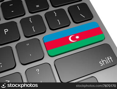 Azerbaijan keyboard image with hi-res rendered artwork that could be used for any graphic design.. Azerbaijan