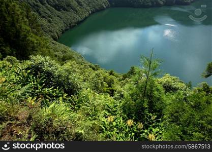 azores lake of sao goncalo in sao miguel island