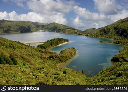 azores mountain lake