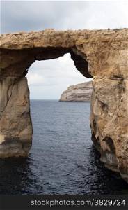 Azure rock on Gozo, island of Malta