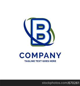 B Company Name Design. Logo Template. Brand Name template Place for Tagline. Creative Logo Design