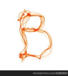 b letter made of fire