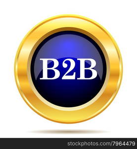 B2B icon. Internet button on white background.