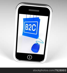 B2C Bag Displaying Business to Customer Online Buying