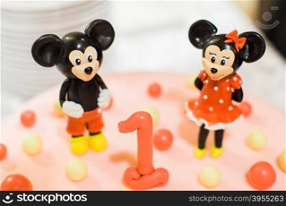 Baby birthday decor or baby shower sweet cake