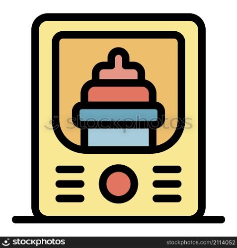 Baby bottle sterilizer icon. Outline baby bottle sterilizer vector icon color flat isolated. Baby bottle sterilizer icon color outline vector