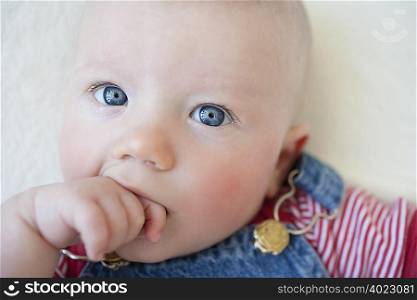 Baby boy close-up portrait