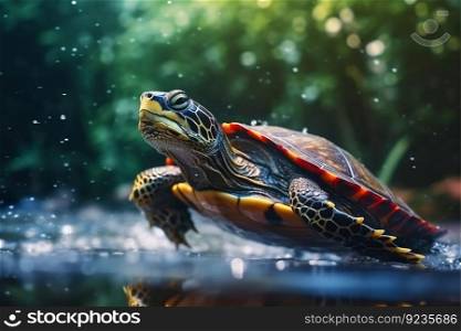 Baby Eastern Painted Turtle, AI Generative