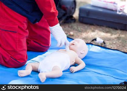 Baby first aid and CPR training