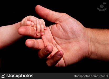 baby hand holding