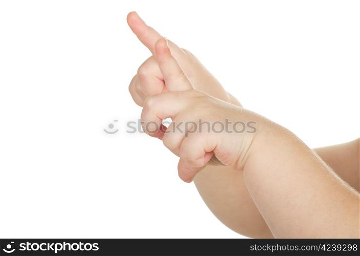 baby hand isolated on white