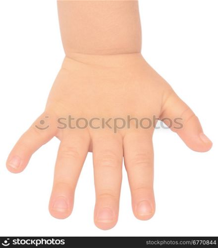 baby hand isolated on white background