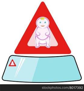 Baby Icon Isolated on White Background. Baby Triangle Sign. Baby Icon Isolated
