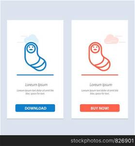 Baby, Newborn, Newborn Blue and Red Download and Buy Now web Widget Card Template