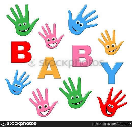 Baby Newborn Showing Hands Together And Palm