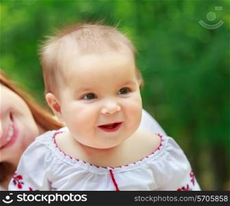 Baby portrait in ukrainian folk dress vyshyvanka&#xA;