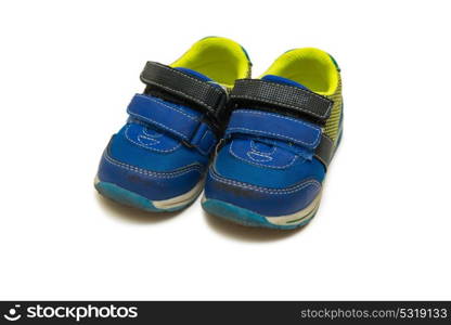 Baby shoes isolated on the white background