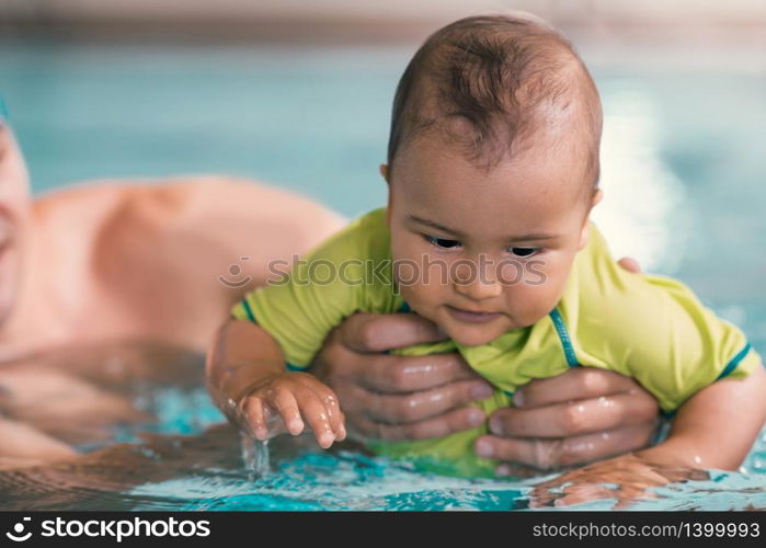 Baby swimming