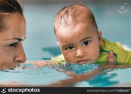 Baby swimming class