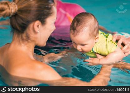 Baby swimming class