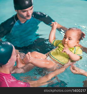 Baby swimming class