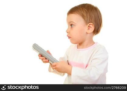 baby with remote control