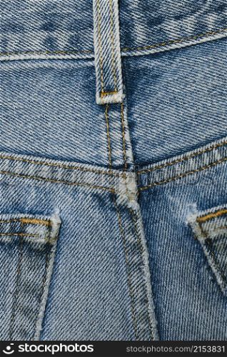 back jeans close up