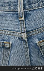 back jeans close up
