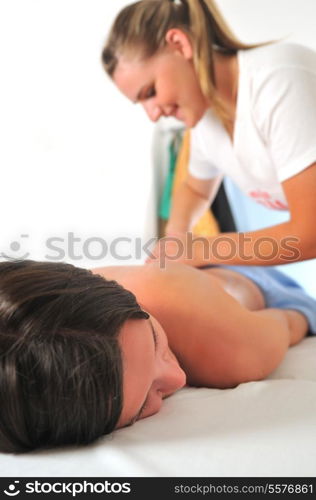 back massage at the spa and wellness center