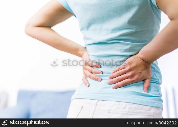back pain at home. women suffer from backache. healthcare and me. back pain at home. women suffer from backache. healthcare and medical concept