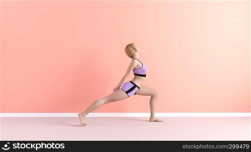 Back Stretch Wind Yoga Pose Female Woman Demonstration Concept. Back Stretch Wind Yoga Pose