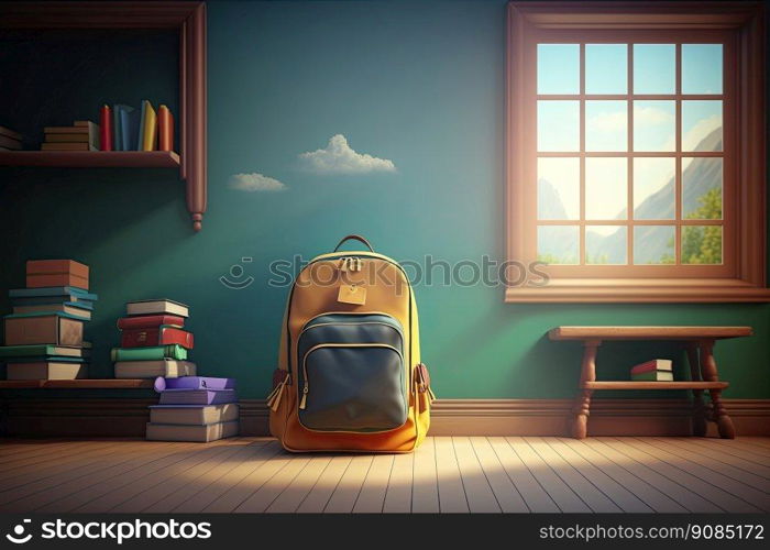 back to school background. Illustration Generative AI. back to school background. Illustration AI Generative