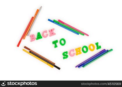 Back to school concept isolated on the white