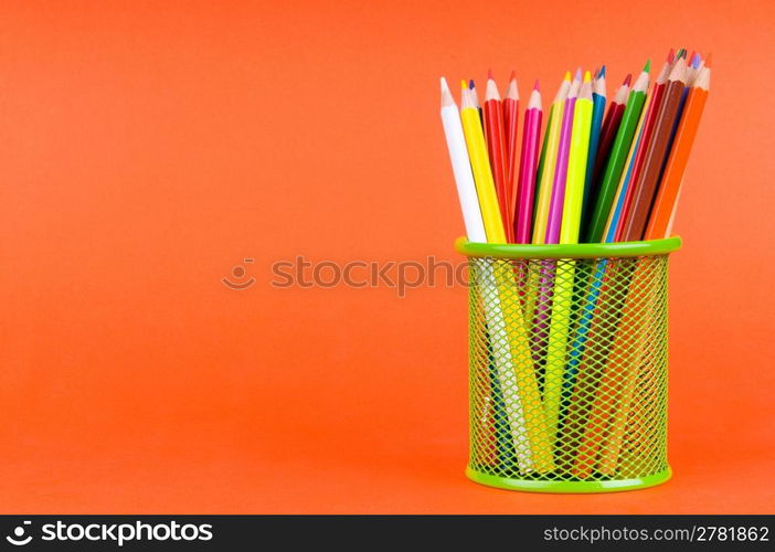 Back to school concept with colourful pencils