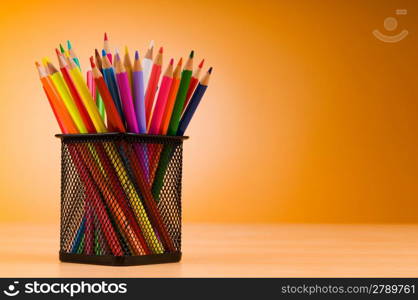 Back to school concept with colourful pencils